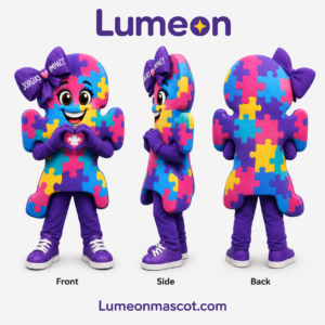 Colorful Puzzle Character Custom Mascot Costume for Events
