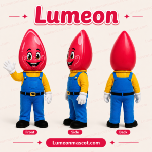 Custom Red Drop Mascot Costume for Brand Promotion & Events