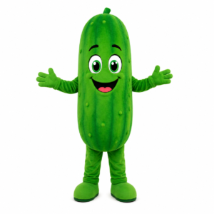 Green Cucumber Mascot Costume