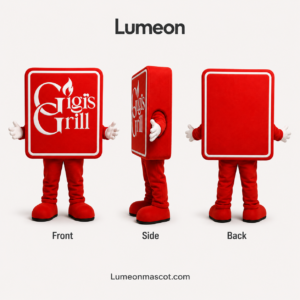 Custom Logo Sign Mascot Costume for Restaurant Advertising