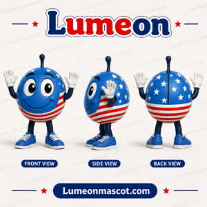 Patriotic Globe Character Custom Mascot Costume for Events