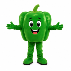 Green Bell Pepper Mascot Costume