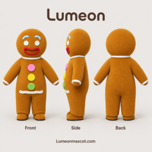 Gingerbread Man Custom Mascot Costume for Christmas Events