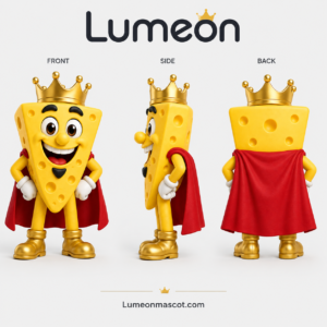 Cheese King Custom Mascot Costume for Food Promotion