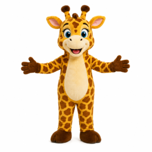 Custom Giraffe Mascot Costume for Zoo Events and Brand Promotion