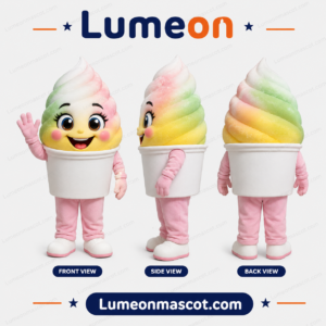 Custom Soft Serve Ice Cream Mascot Costume Design Case