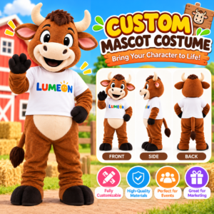 Custom Bull Mascot Costume – Professional Commercial Mascot Suit