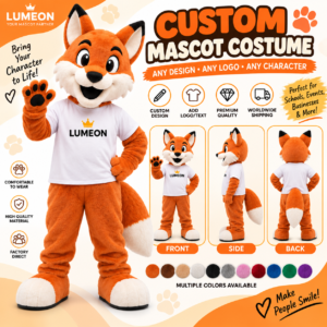 Custom Fox Mascot Costume – Professional Commercial Mascot Suit