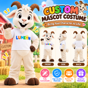 Custom Goat Mascot Costume – Professional Commercial Mascot Suit